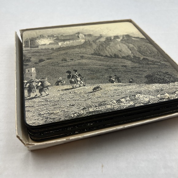 Vintage‎ Sheraton Scottish Castles Cork-Back Placemats Set of 6 w/ Box - Picture 10 of 13